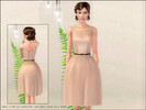 Sims 3 — Gosik Flinn Collaboration: bow-embellished silk dress by flinn — A new elegant formal dress for adult females:
