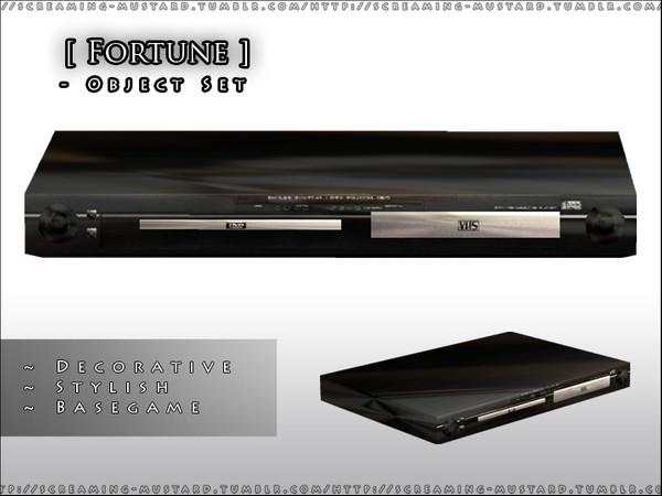 Sims 2 — [ Fortune ] - Dvd Player by Screaming_Mustard — A new set of modern entertainment.