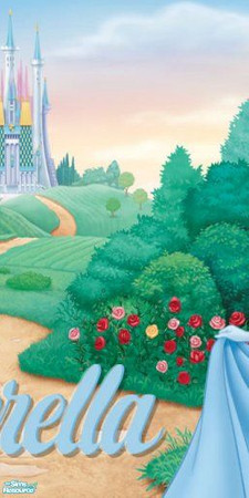 Sims 2 — Calli\'s Cinderella Mural Center by Callisto149 — This is the center portion of a three-piece Cinderella mural. 