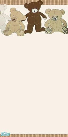 Sims 2 — Beddy Bear Nursey -  Wall 2 by frogger1617 — Beddy bear Nursery in shades of Browns and Plaids. 