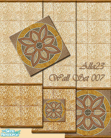 Sims 2 — Wall Set 007 by Semitone — A new wall@floor set - ceramic. 