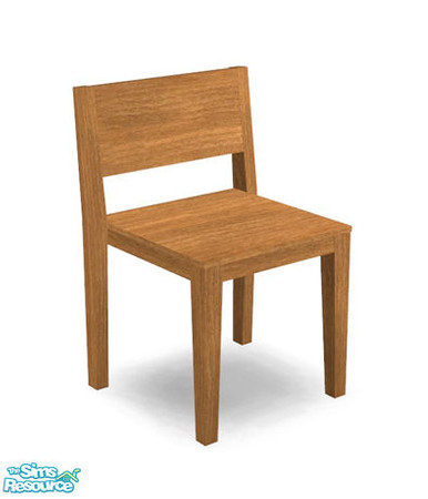 Sims 2 — Everett Study - Medium Wood Chair by Murano — Chair in medium wood. You need the mesh in order to use this