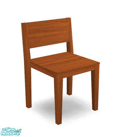 Sims 2 — Everett Study - Dark Wood Chair by Murano — Chair in dark wood. You need the mesh in order to use this recolor.