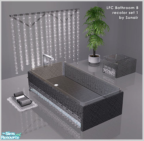 Sims 2 — LFC Bathroom B - Recolor set 1 by Sunair — LFC Bathroom B - Recolor set 1 (black)