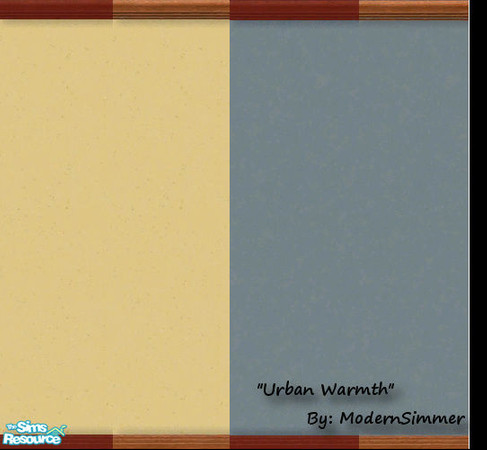 Sims 2 — Urban Warmth by ModernSimmer_ — This wall treatment captures the in-the-rough feel of urban living and warms up