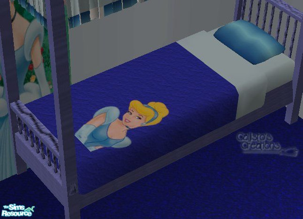 Sims 2 — Calli\'s Cinderella Bedding by Callisto149 — Pretty Cinderella bedding for your little sims Princess 
