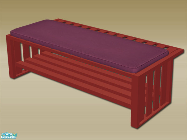 Sims 2 — Modern Hall Seat - Wood 03 by Shakeshaft — Part of a recolour of my Modern First Impressions Set, with the wood