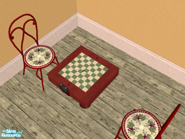 Sims 2 — Maxis Match Chess Tables in Grape by wimpy1968 — A chess table to match the Maxis\' grape leaf bistro chairs.