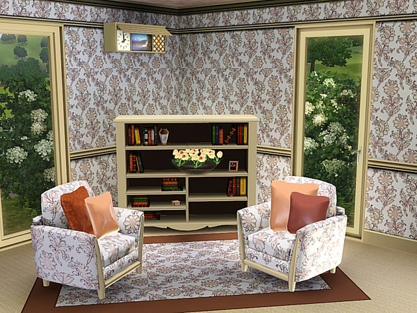 Sims 3 — marcorse_heraldic leaf pattern by marcorse — A subdued and elegant, allover repeat pattern featuring flowers and
