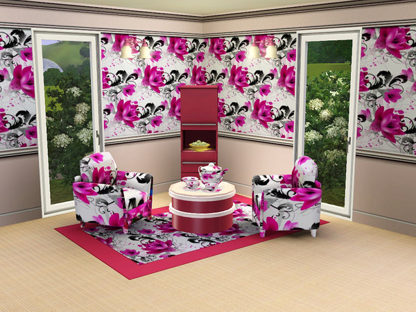 Sims 3 — marcorse_fuchsia not pattern by marcorse — The flower is not a fuchsia, but the colour of this bright pink bloom