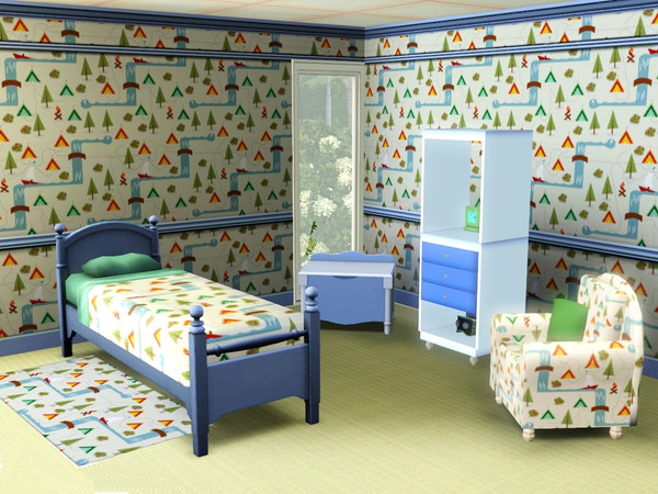 Sims 3 — marcorse_camp ground pattern by marcorse — Another novelty pattern, depicting a stylised campground layout.