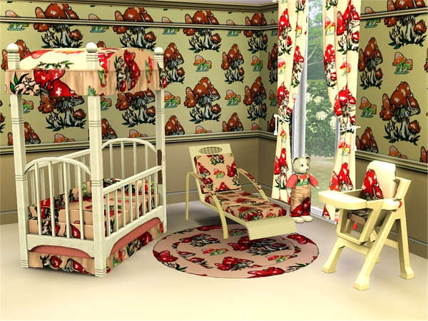 Sims 3 — marcorse_mushyrooms pattern by marcorse — A bright and spotty novelty pattern featuring mushrooms with a nursery