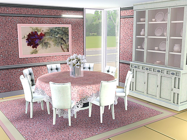 Sims 3 — marcorse_alien rain pattern by marcorse — Pink waterdrops in a random, repeat pattern.