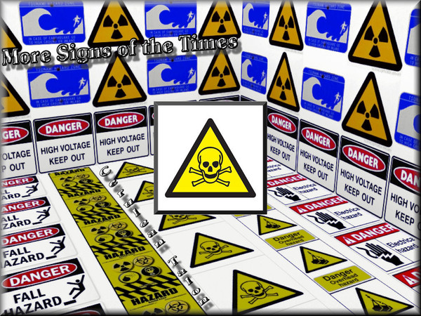 Sims 3 — More Signs of the Times 3 by Cerulean Talon — Skull and Crossbones poison hazard. More signs are keeping your