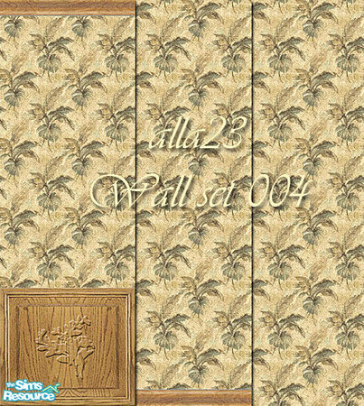 Sims 2 — Wall Set 004 by Semitone — All files were tested in the game. Enjoy! ...And I will be very glad to read your