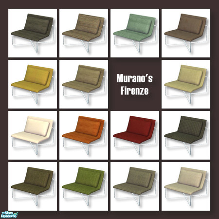 Sims 2 — Murano\'s Firenze chair in 15 colours by mirake — Great mesh to work with !!