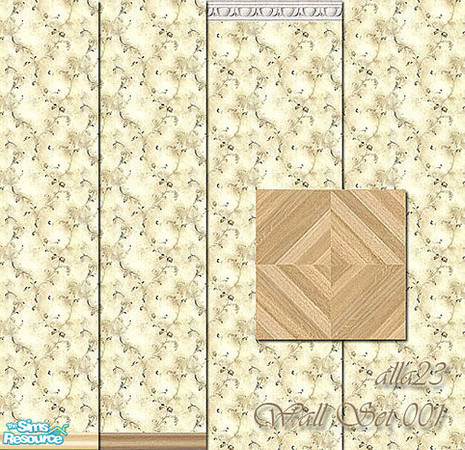 Sims 2 — Wall Set 001 by Semitone — All files were tested in the game. Enjoy! ...And I will be very glad to read your