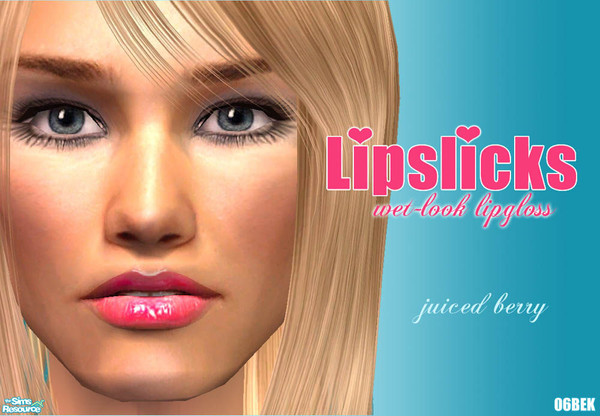 Sims 2 — Lipslicks Wet-look lipgloss - Juiced Berry by 06bek — 