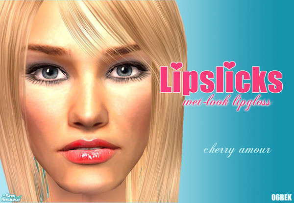 Sims 2 — Lipslicks Wet-look lipgloss - Cherry Amour by 06bek — 