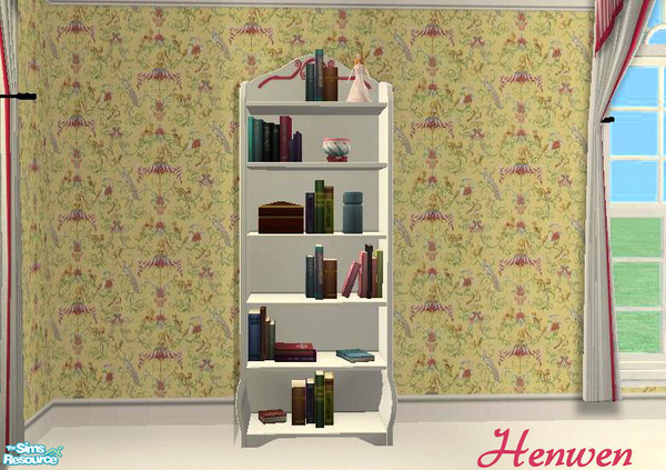 Sims 2 — Whimsical Girls Bookcase by Henwen — 