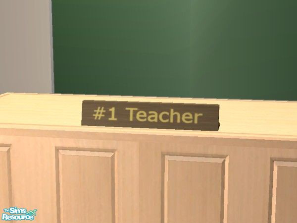 Sims 2 — Get Schooled - Plaque by EarthGoddess54 — Part of the Get Schooled classroom set. This is a new mesh file, make