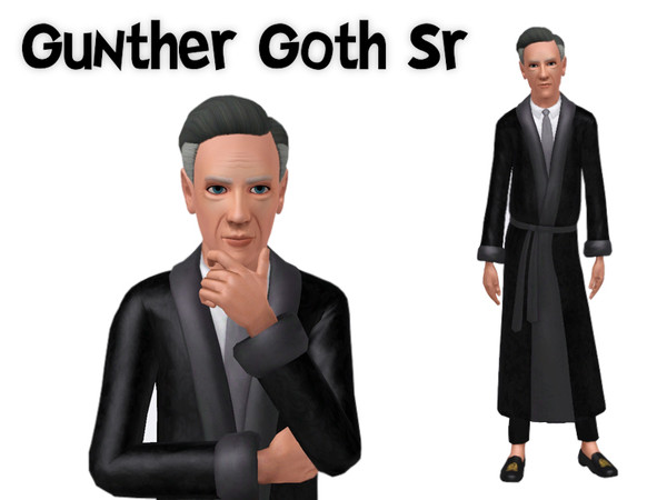 Sims 3 — Gunther Goth Sr by frisbud — Part of my Sims1 conversion series. The Goth Sr family -- Gunther, his wife