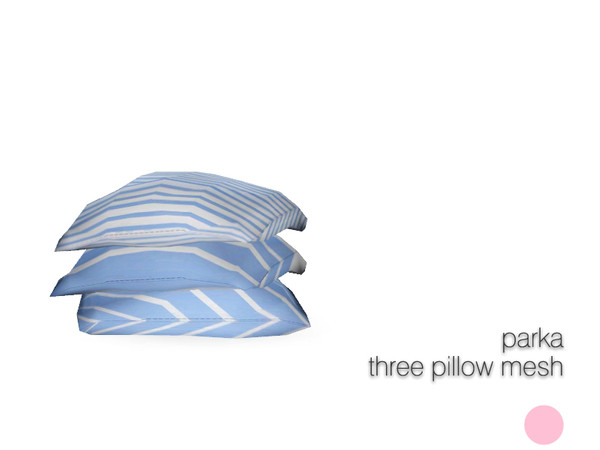 Sims 3 — Three Pillow Mesh by DOT — Parka Three Pillow Mesh by DOT of The Sims Resource