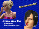 Sims 3 — Simple Hair Pin by CloudwalkerNZ2 — Simple Hair Pin by CloudwalkerNZ CAS information: Female, accessory,