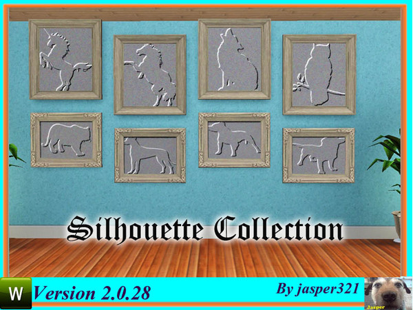 Sims 3 — Silhouette Collection by jasper321 — A collection of silhouette paintings