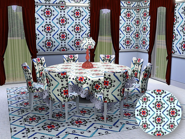 Sims 3 — marcorse_ladder back pattern by marcorse — A striking vertical pattern featuring a floral motif with a dividing,