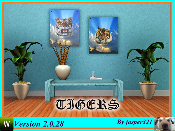 Sims 3 — Tigers by jasper321 — Two paintings with a tiger theme