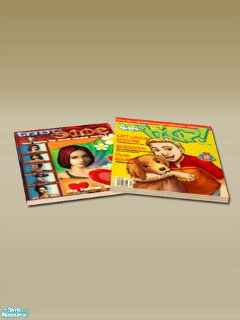 Sims 2 — Modern Hall Dec Magazines - Mesh by Shakeshaft — A Hallway Set to create a modern style first impression when