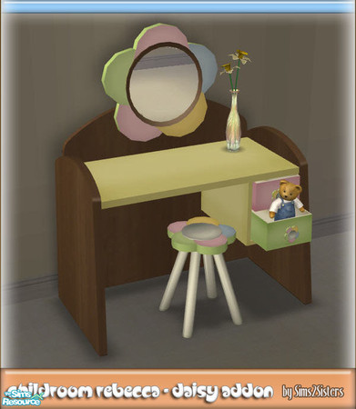 Sims 2 — S2S Daisy Addon - Table Recolor by sims2sisters — This is recolor of Vanity table (not chair and mirror) You can