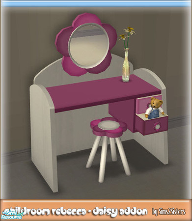 Sims 2 — S2S Daisy Addon - Table Recolor by sims2sisters — This is recolor of Vanity table (not chair and mirror) You can