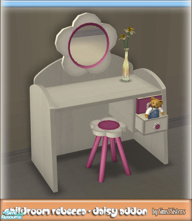 Sims 2 — S2S Daisy Addon - Chair and Mirror Recolor by sims2sisters — This is recolor of Vanity chair and mirror (not