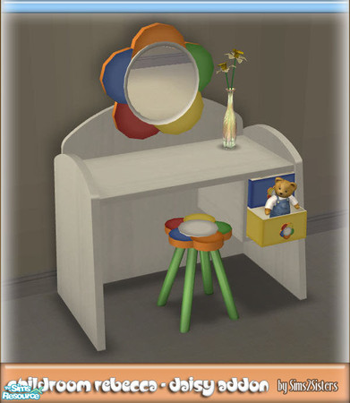 Sims 2 — S2S Daisy Addon - Chair and Mirror Recolor by sims2sisters — This is recolor of Vanity chair and mirror (not