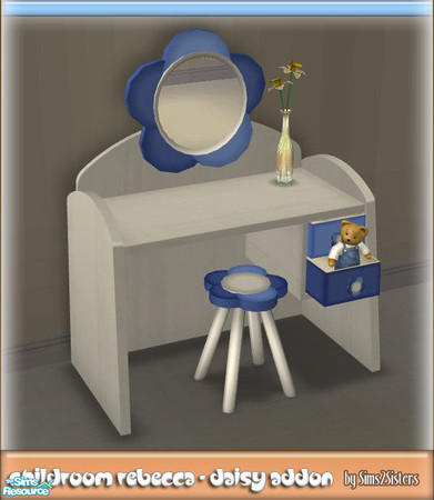 Sims 2 — S2S Daisy Addon - Chair and Mirror Recolor by sims2sisters — This is recolor of Vanity chair and mirror (not
