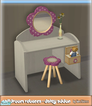 Sims 2 — S2S Daisy Addon - Chair and Mirror Recolor by sims2sisters — This is recolor of Vanity chair and mirror (not
