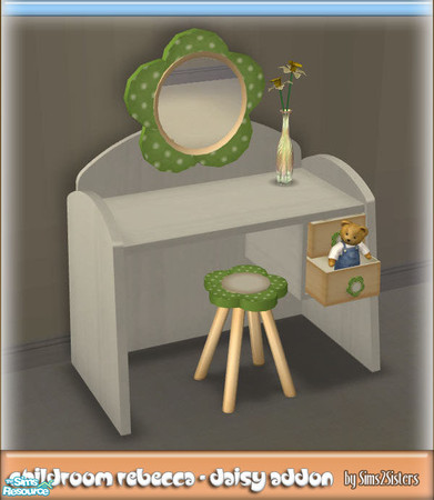 Sims 2 — S2S Daisy Addon - Chair and Mirror Recolor by sims2sisters — This is recolor of Vanity chair and mirror (not