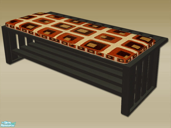 Sims 2 — Modern Hall Seat - Fabric 01 by Shakeshaft — Part of a recolour of my Modern First Impressions Set, with the