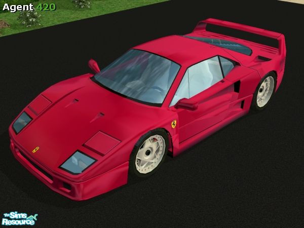 Sims 2 — A420 Ferrari F40 Metallic Midnight Racer Paint Job by Agent420 — A new awesome Metallic Midnight Racer Paint Job