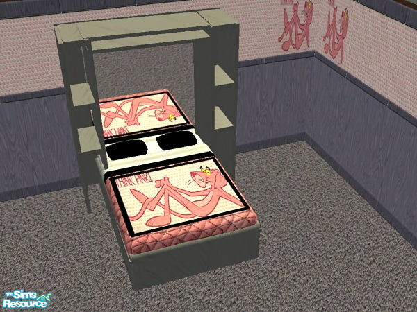 Sims 2 — Studious Bedroom- Pink Panther - double bed by ead425 — 