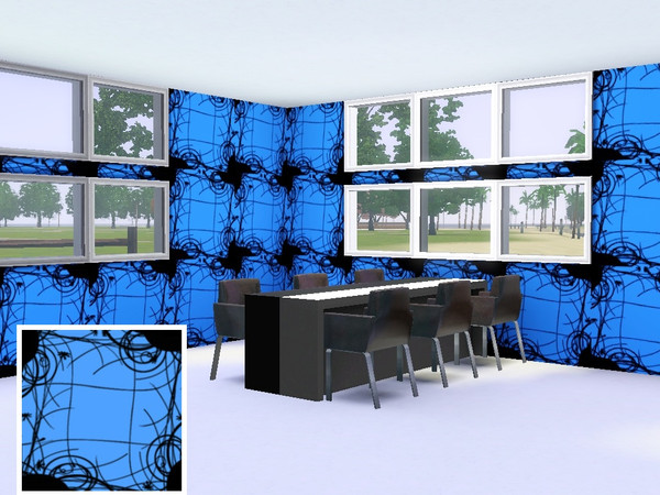 Sims 3 — Abstract flowers 3 by danioontje2 — For all your modern simmmies, they will absolutely love the modern pattern