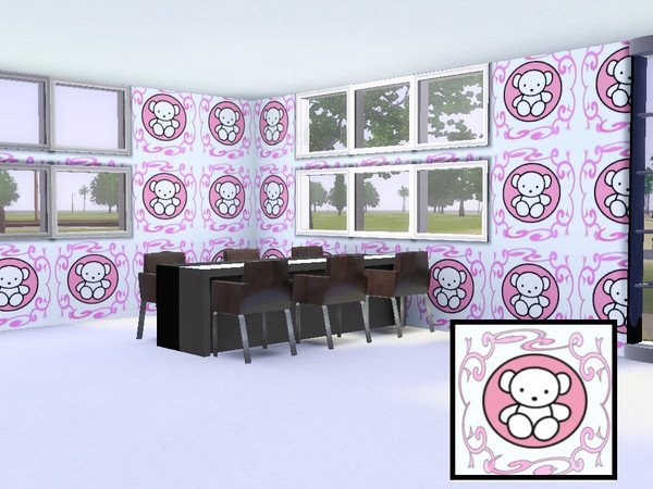 Sims 3 — Babytheme by danioontje2 — Cute babypattern, you can change it yourself in blue, if you'd like.