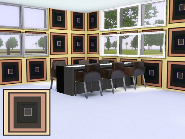 Sims 3 — Geometric by danioontje2 — For all your modern and elegant sims, They will use this pattern everywhere like on