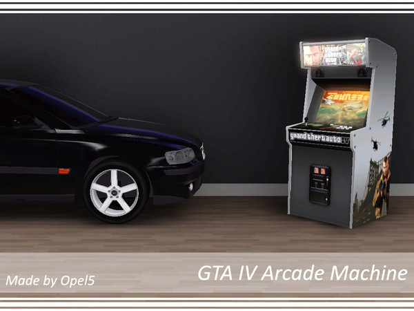 Sims 3 — GTA IV Arcade Machine by opel5 — An arcade machine with a GTA IV theme, with recolorable parts. Check also my