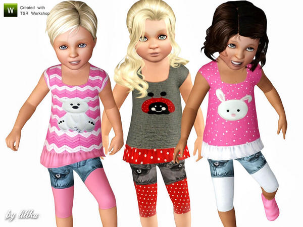 Sims 3 — ~ Little Miss Sunshine ~ by lillka — Outfit for your baby girls. Everyday/Formal. 3 styles. 3 recolorable