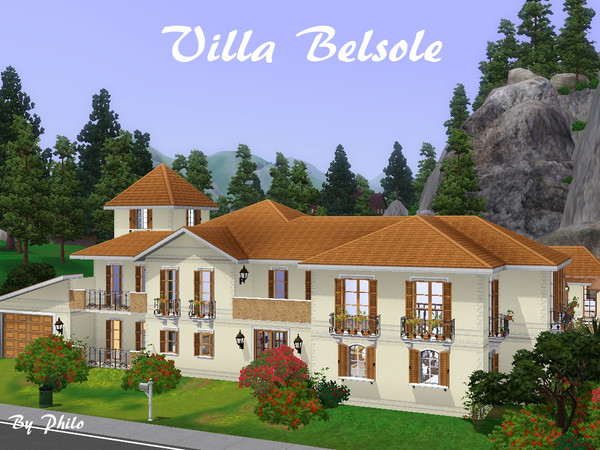 Sims 3 — Villa Belsole by philo — With its statues at the back, this could be the residence of an artistic sims. It has a