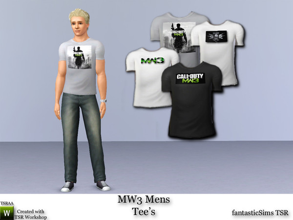 Sims 3 — fantasticSims MENS MW3 Tee by fantasticSims — T-shirt comes with 4 different design