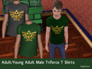 Sims 3 — Zelda Triforce Tshirt by sapphiress — A simple Zelda homage - a golden triforce on a T Shirt of your choice,